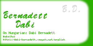 bernadett dabi business card